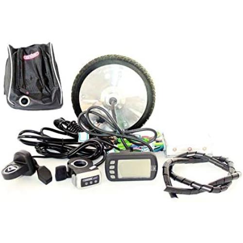 L-faster 6.5 Inch Brushless Hub Motor Kit 24V36V 150W E-Scooter Motor Wheel Kit with LCD Display Thumb Throttle EBS Brake 170MM Motor Wheel