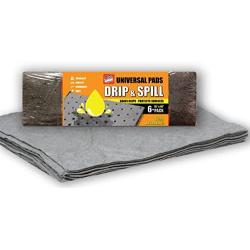 Oil Eater Drip & Spill Universal Pads - Absorbs Liquids | Soaks Oil, Grease, Coolant and Water-Based Fluids - Car, Truck, RV, Motorcycle and Tools - 6 Pack,Grey,15