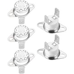 uxcell KSD301 Thermostat 160°C/320°F 10A Normally Closed N.C Adjust Snap Disc Temperature Switch for Microwave,Oven,Coffee Maker 5pcs