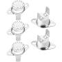 uxcell KSD301 Thermostat 160°C/320°F 10A Normally Closed N.C Adjust Snap Disc Temperature Switch for Microwave,Oven,Coffee Maker 5pcs
