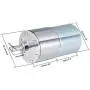 uxcell 24V DC 33 RPM Gear Motor High Torque Electric Reduction Gearbox Eccentric Output Shaft