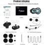 Motorcycle Communication System for 6 Riders Group Intercom,FreedConn T-MAX Helmet Bluetooth Headset for Motorbike Skiing (Range 1500m,Waterproof,FM Radio,Voice Prompt,1 Pack)