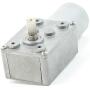 sourcing map Electric Geared Motor DC 12V 10000/154RPM Output Speed 2 Terminals 6mm Shaft Silver Tone