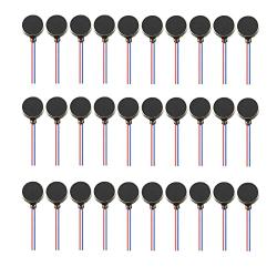 AEDIKO 30pcs Mini Vibration Motors DC 3V Flat Coin Button-Type Vibrating Motor 10000rpm Self Adhesive Vibration Motor 10x2mm for DIY Mobile Cell Phone Pager Tablet Toys