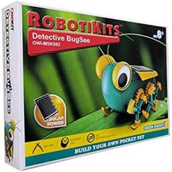 OWI Inc OWI-MSK683 Detective BugSee Bulding Model Kit; Building The 2.61 Inch x 2.06 Inch x 1.89 Inch Plus Size Figure; Do-it-Yourself Science Fair, After-School, Summer Workshop Project