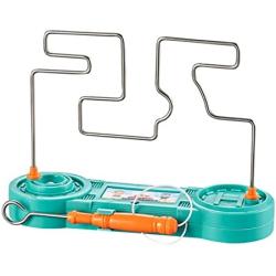 Buzz The Wire Game Classic Collision Electric Shock Maze Game Intellectual Development Toys Electric Bump Maze Game Concentration Exercises for Kids Teens Adults (Mint Green)