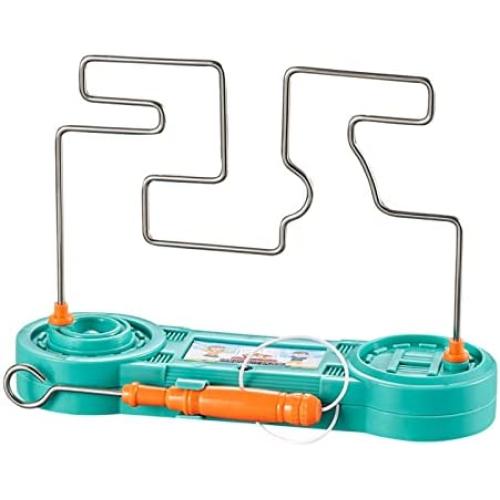 Buzz The Wire Game Classic Collision Electric Shock Maze Game Intellectual Development Toys Electric Bump Maze Game Concentration Exercises for Kids Teens Adults (Mint Green)