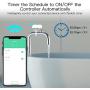 MOES WiFi Smart Water Valve, Water Shut Off Tool, Shower Timer Shutoff, Sprinkler Controller, Work with Tuya Smart Life APP, Compatible with Alexa and Google Home, No Hub Required, White