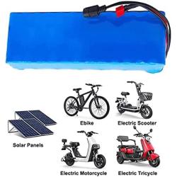 Jieoto Ebike Battery 48V 10Ah Bicycle Lithium Ion Batteries with Charger BMS Electric Bicycle Battery for 1000W 700W 500W 350W 250W 100W Bike Motor