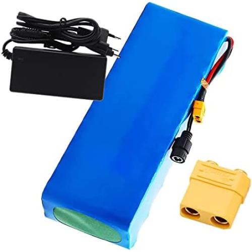 Wnicek 48V 10Ah 13S 3P Lithium-ion Battery Pack 10000mAh Electric Bike Li Battery Fit for 200W 250W 350W 500W 750W 1000W Motor with Charger for Golf Cart Electric Scooter Tricycles