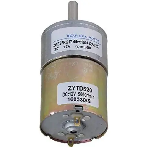 ZYTD520 12V 5000r/min Silver Metal Gear Box Speed Control Electric Motor 300PRM
