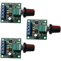 CHENBO 3Pcs DC 1.8V 3V 5V 6V 12V 2A PWM Motor Speed Controller Low Voltage Motor Speed Control Switch 1803BK PWM Adjustable Drive Module