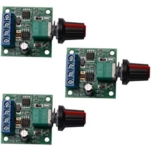 CHENBO 3Pcs DC 1.8V 3V 5V 6V 12V 2A PWM Motor Speed Controller Low Voltage Motor Speed Control Switch 1803BK PWM Adjustable Drive Module