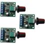 CHENBO 3Pcs DC 1.8V 3V 5V 6V 12V 2A PWM Motor Speed Controller Low Voltage Motor Speed Control Switch 1803BK PWM Adjustable Drive Module
