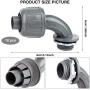 IYSHOUGONG 20PCS Liquid Tight Connector 1/2 Inch 90 Degree Flexible Conduit Liquid Tight Connector Non Metallic Electrical Conduit Connector Fitting Electrical PVC Conduit Fittings UL Listed