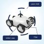 SKYTEEY Pool Robot Pool Cleaner, Pool Vacuum with Single Drive Motor