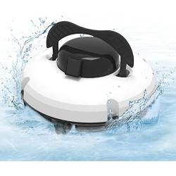 Baopilong Cordless Robotic Pool Cleaner, Dual-Drive Motors, [90-120 Mins Working Time] IPX8 Waterproof, Lightweight, Auto-Dock Technology Robot Vacuum, Ideal for Above Ground Flat Pool up to 600 Sq.Ft