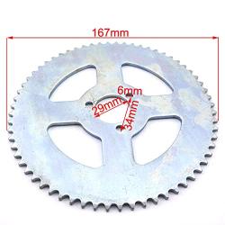 DJ-Motor T8F 64T 29mm Rear Sprocket Aluminum for 2 Stroke 47cc 49cc Pocket Bike Mini Quad ATV