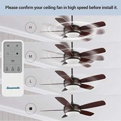 DEWENWILS Ceiling Fan Remote Control Kit with Dimmer Wireless, 3 Speeds Adjustable Countdown, LED Compatible Dimmable, 3 in 1 Function Replacement of Universal AC Motor Ceiling Fan Light, UL Listed