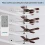 DEWENWILS Ceiling Fan Remote Control Kit with Dimmer Wireless, 3 Speeds Adjustable Countdown, LED Compatible Dimmable, 3 in 1 Function Replacement of Universal AC Motor Ceiling Fan Light, UL Listed