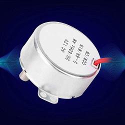 Low Noise Synchronous Motor 12V AC, Reversible Aluminum Alloy 4W TYC30, Model School Project Motor for Hand-Made