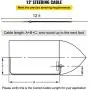 Câble de direction pour bateau Bestauto, 12 pieds, kit de direction rotative mécanique avec roue de 33 cm pour système de direction de bateau. Câble de direction pour bateau Bestauto, 12 pieds, kit de direction rotative mécanique avec roue de 33 cm pour système de direction de bateau.