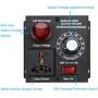 Variable Speed Controller SCR Voltage Controller Fit for Router Fan Electric Motor Rheostat AC 120V 220V/ 15A/ 4000W Max