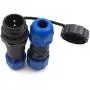 SD13 2pin Waterproof Power Connector, φ13mm 10A 380V High Voltage 1865mm Male Female Circular Power LED Connector (Female)-Socket(Male) (2pin, Direct Plug)