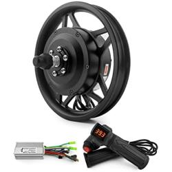 L-faster 12 Inch 250W Hub Motor Front Drive Wheel with Tire Throttle Grip Brushless Controller for Electric Bike Scooter Bicycle