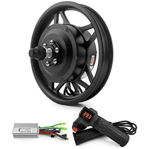 L-faster 12 Inch 250W Hub Motor Front Drive Wheel with Tire Throttle Grip Brushless Controller for Electric Bike Scooter Bicycle