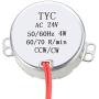 uxcell Synchronous Gear Motor AC 24V 60-70RPM 50-60Hz Electric Motor CCW/CW 4W for Electric Fan