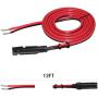 QIUCABLE SAE Quick Disconnect Extension Cable - 12Ft 16AWG SAE 2 Pin Bullet Quick Release Connector Lead Wire Harness, SAE Single Plug Battery Charging Cable for Solar Panel Car Truck Motorcycle
