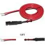 QIUCABLE SAE Quick Disconnect Extension Cable - 12Ft 16AWG SAE 2 Pin Bullet Quick Release Connector Lead Wire Harness, SAE Single Plug Battery Charging Cable for Solar Panel Car Truck Motorcycle