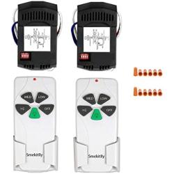 2-Pack Universal Ceiling Fan Remote Control Kit with Light Dimmer for Hampton Bay, Hunter, Harbor Breeze, Westinghouse, FAN28R FAN-53T 2AAZPFAN-53T KUJCE9103 FAN-11T K- 53T