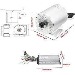 Electric Motor 1600W 48V go kart Electric Motor kit With throttle 33A Speed Controller BLDC ATV Kits Scooter Motorcycle Engine Ebike Conversion Kit Chain T8F