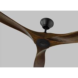 Monte Carlo 3MAVR70BK Maverick Max Energy Star 70 Outdoor Ceiling Fan with Remote Control, 3 Balsa Wood Blades, Matte Black