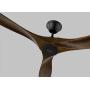 Monte Carlo 3MAVR70BK Maverick Max Energy Star 70 Outdoor Ceiling Fan with Remote Control, 3 Balsa Wood Blades, Matte Black