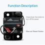 Young Marine Circuit Breaker for Boat Trolling with Manual Reset,Water Proof,12V- 48V DC