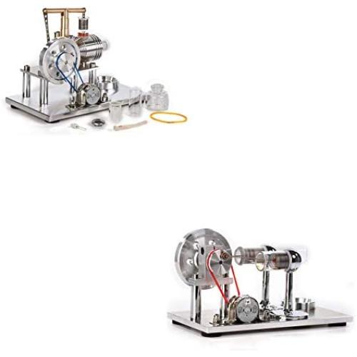 Sunnytech Hot Air Stirling Engine Motor Model Educational Toy Electricity Generator Colorful LED SC02M-SC001