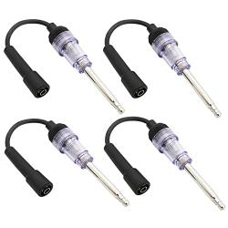 Inline Spark Plug Tester, Plug Engine Ignition Tester for Automotive, Car, Lawnmower, Small Motor Vehicles Engines - Coil/Armature Diagnostic Detector Tool Spark Plug Tester (4 pcs)