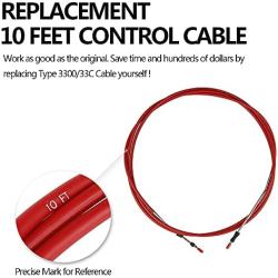 Yinlowa Replacement Dometic SeaStar Control Cable Type 3300/33C Universal for Yamaha Outboard Motor Honda Teleflex Marine Boat Cable Replace SeaStar Solutions Remote Control Throttle Shift Cable,10ft