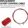 Yinlowa Replacement Dometic SeaStar Control Cable Type 3300/33C Universal for Yamaha Outboard Motor Honda Teleflex Marine Boat Cable Replace SeaStar Solutions Remote Control Throttle Shift Cable,10ft