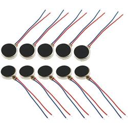 E-outstanding 10-Pack 1027 Mini Vibration Motor Two Wired DC 3V 12000rpm Flat Vibrating Moteur Button Motors for Mobile Phone Tablet Household Appliances 10x2.7mm