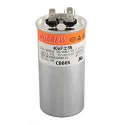 HUAREW 40 uF MFD ±5% 370V /450 V AC CBB65 AC Motor and Fan Starting Round Capacitor