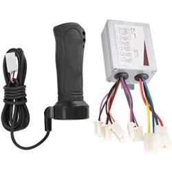 Pilipane 500W Motor Brushed Speed Controller with Throttle Throttle Grip Electric Bicycle Throttle Grip for Electric Bicycle Scooter Tricycle