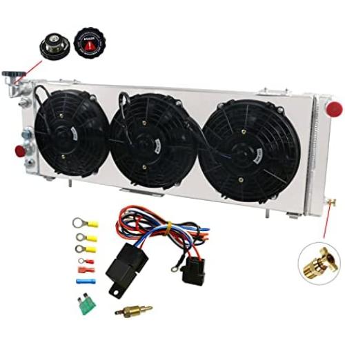 OzCoolingParts Pro Top 3 Row Core Aluminum Radiator + 3 x 9