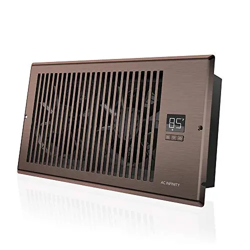 Ventilateur Booster d'Air AC Infinity AIRTAP T6 avec Contrôle Thermique. Améliore le flux d'air pour les registres de chauffage et de climatisation. Convient aux ouvertures de registres de 6” x 12”. Ventilateur Booster d'Air AC Infinity AIRTAP T6 avec Contrôle Thermique. Améliore le flux d'air pour les registres de chauffage et de climatisation. Convient aux ouvertures de registres de 6” x 12”.