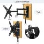 RV TV Mount for Most 13-45 inch TV, Lockable TV Wall Mount for Camper Trailer Motor Home, Articulating Arms Swivels Tilts Extension Rotation, VESA 200x200, up to 55 lbs