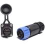 Trolling Motor Plug Receptacle Set, ABPF Marine Boat Power Connector, Waterproof Connector for Motor, 12/24/36/48 Volt Marine Plug for Trolling Motors