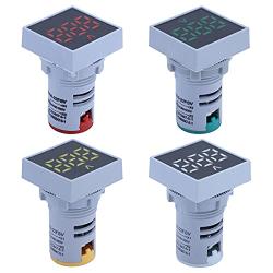 AD16‑22FSV Voltage Signal , Controllers Motor Speed Controllers Indicator Digital Testing Voltage Monitor Frosted Panel Voltage Meter Indicator 60~500v AC Voltage For Signal Indication[red]